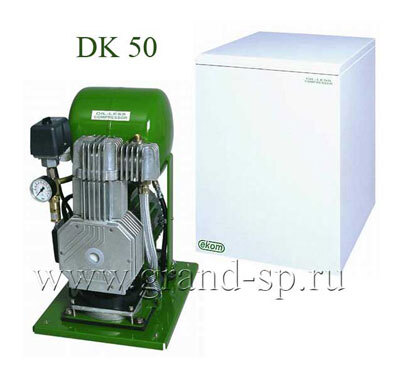 Компрессор DK-50.10 S, безмасл. в шкафу (10л), 