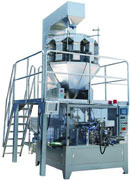 Упаковочная система пакетов ДОЙ-ПАК с высокоточным весовым дозатором (мультиголовкой) для штучных продуктов GD8-200А