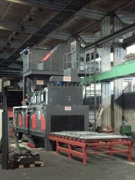 Автоматическая дробеметная установка проходного типа