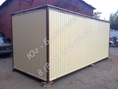 Купить вагончик с полимерным бежевым покрытием