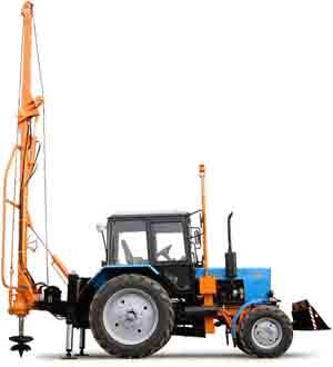 Бурильно-крановая машина БМ-205Д (на шасси МТЗ-82).